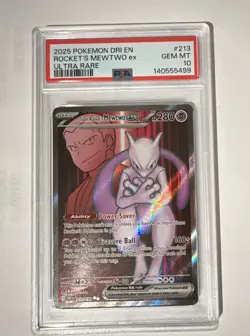 Pokemon Team Rocket's Mewtwo ex 213/182 Destined Rivals PSA 10 - Image 2