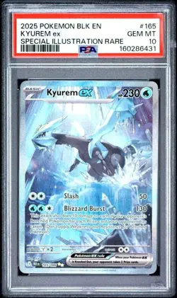 PSA 10 Kyurem EX 165/086 Pokemon Black Bolt Special Illustration Rare Card - Image 1