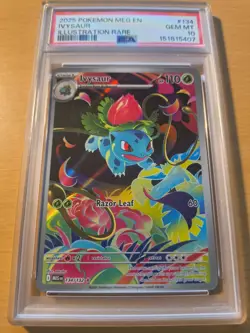 2025 Pokemon MEG English Ivysaur Illustration Rare PSA 10 - Image 1