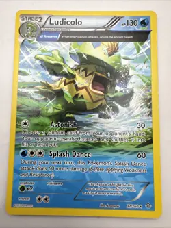 Pokemon TCG Ludicolo 37/160 - English Primal Clash Rare Non Holo Card NM - Image 1