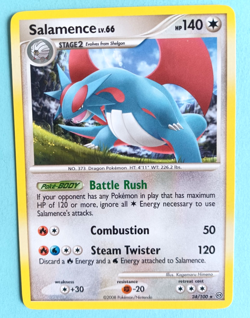 POKEMON STORMFRONT SALAMENCE #24/100 NON- HOLO RARE VERY LIGHT PLAY - Image 1