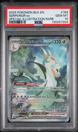 2025 POKEMON BLK EN-BLACK BOLT SPECIAL ILLUSTRATION RARE SERPERIOR EX PSA 10 - Image 1