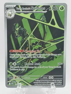 Team Rocket's Spidops 187/182 Illustration Rare Destined Rivals Pokemon Holo - Image 1