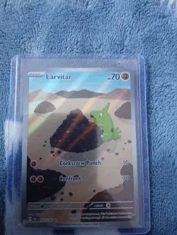 Larvitar 203/197 Illustration Rare Obsidian Flames Pokemon Near Mint - Image 1