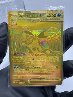 Pokemon TCG Chaos Rising Mega Greninja EX 122/086 Mega Hyper Rare Gold - Image 1