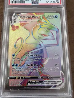 2020 Pokemon SWSH Rebel Clash Inteleon VMAX Full Art #195 PSA 10 - Image 3