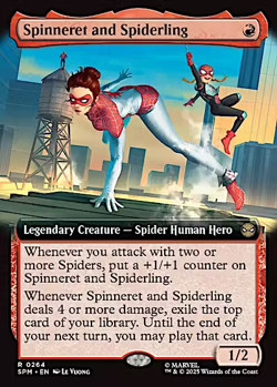 Spinneret and Spiderling 94 MTG Marvel's Spider-Man Non-Foil NM/M - Image 1