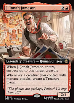 NM Extended Art Foil J. Jonah Jameson, MTG, Marvel's Spider-Man, Magic, 261 - Image 1