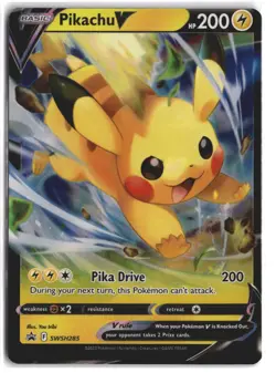 Pikachu V SWSH285 Holo Promo Sword & Shield Promo Pokemon Holo NM - Image 1