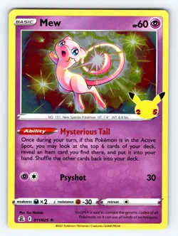 2021 Pokemon Mew #011/025 Holo Rare - NM 💎 - Image 1