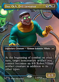 🔥 Doc Ock, Evil Inventor - Borderless R MTG Marvel's Spider-Man Eternal M/NM - Image 1