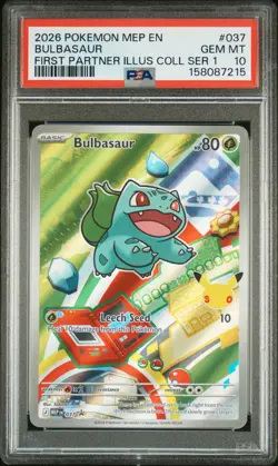POKEMON FIRST PARTNER ILLUSTRATION PSA 10 SEQUENTIAL SET 37 38 39 Kanto Starters - Image 2