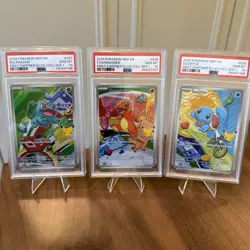 POKEMON FIRST PARTNER ILLUSTRATION PSA 10 SEQUENTIAL SET 37 38 39 GEN 1 KANTO - Image 1