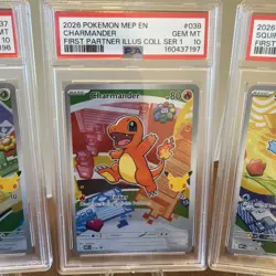 POKEMON FIRST PARTNER ILLUSTRATION PSA 10 SEQUENTIAL SET 37 38 39 GEN 1 KANTO - Image 3