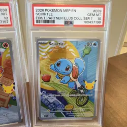 POKEMON FIRST PARTNER ILLUSTRATION PSA 10 SEQUENTIAL SET 37 38 39 GEN 1 KANTO - Image 4