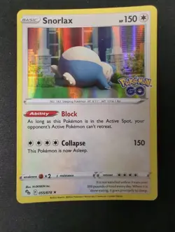 Snorlax 055/078 Holo Pokemon GO Pokemon NM - Image 1