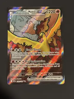 Pokemon TCG Team Rockets Moltres EX Full Art #208/182 Destined Rivals NM - Image 2
