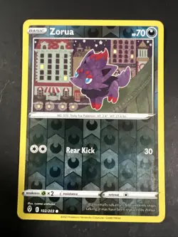 Zorua - 102/203 - Common - Reverse Holo NM, English Pokemon Sword & Shield - Evo - Image 1
