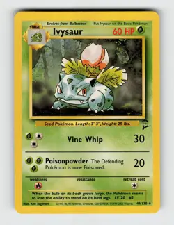 Ivysaur 44/130 Uncommon Base Set 2 Pokemon 2000 Lightly Played - Image 1