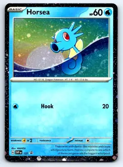 POKEMON HORSEA (COSMO HOLO) SCARLET & VIOLET PROMO SVP P HOLO 137 MAHOU NM/M - Image 1