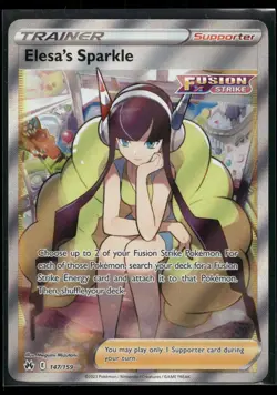 Elesa's Sparkle 147/159 Ultra Rare Crown Zenith Pokemon Holo Near Mint - Image 1