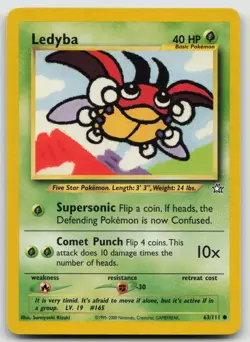 Ledyba 63/111 Common Neo Genesis Pokemon Unlimited Lightly Played - Image 1