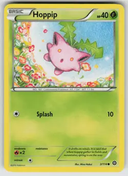 Hoppip 3/114 Common Steam Siege Pokemon Lightly Played - Image 1