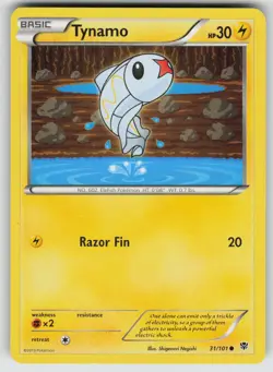 Tynamo 31/101 Common Plasma Blast Pokemon Moderately Played - Image 1