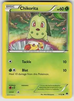 Chikorita 1/122 Common BREAKpoint Pokemon Lightly Played - Image 1
