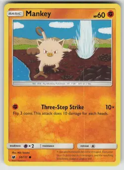 Mankey 50/111 Common Crimson Invasion Pokemon Lightly Played - Image 1