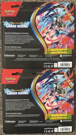 2 x Pokemon TCG Chaos Rising Triple 3 Blister - 6 Booster Packs - New & Sealed - Image 2