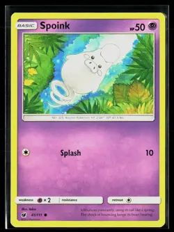Spoink 41/111 Common Crimson Invasion Pokemon NM - Image 1
