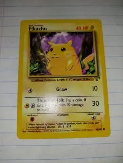 E3 Pikachu Promo Pokemon Card Base Set Yellow Cheeks 58/102 - Image 1