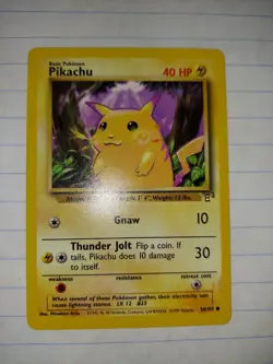 E3 Pikachu Promo Pokemon Card Base Set Yellow Cheeks 58/102 - Image 2