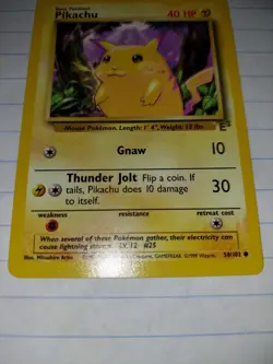 E3 Pikachu Promo Pokemon Card Base Set Yellow Cheeks 58/102 - Image 4