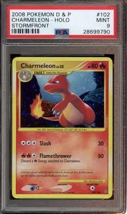 Charmeleon 102/100 Stormfront Holo Pokemon 2008 PSA 9 - Image 1
