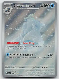 Crabominable 149/142 Illustration Rare Stellar Crown Pokemon Holo Lightly Played - Image 1
