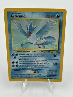 ARTICUNO Fossil 2/62 Unlimited Holo Rare WOTC Pokemon TCG LP - Image 2