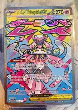 Mega Diancie ex 267/217 Mega Attack Rare Ascended Heroes Pokemon Holo NM - Image 1