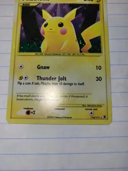 Pikachu Rising Rivals Pokemon Card Secret Rare Holo 112/111 - Image 4