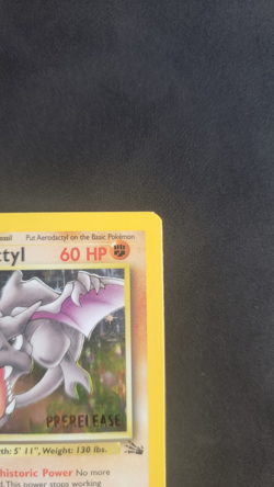 Pokemon Aerodactyl (Prerelease) 1/62 Promo WoTC Promo Fossil MP - Image 3