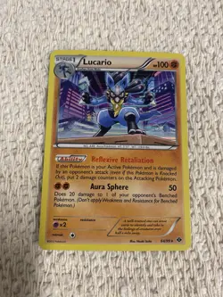 Lucario 64/99 Holo R Pokemon Next Destinies Holo 2012 Light Play - Image 1