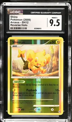 CGC 9.5 MINT+ Shinx SH12 Reverse Holo Arceus Pokemon Card - Image 1