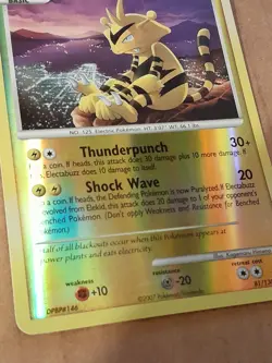 Pokemon Electabuzz 81/130 Diamond & Pearl Reverse Holo LP See Pictures - Image 3