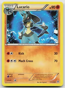 LP Lucario 77/135 Uncommon Plasma Storm Pokemon - Image 1