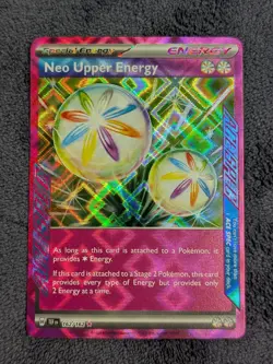 Neo Upper Energy Holo 162/162 NM SV05: Temporal Forces Pokemon Card - Near Mint - Image 1