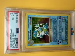 The Pokemon Company 1999 Pokemon Base Set Blastoise 2/102 Shadowless Holo PSA 8 - Image 1