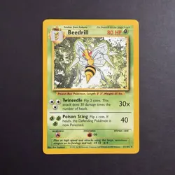NM Pokemon TCG Beedrill 17/102 (Base Set / Unlimited / 1999) - Image 1