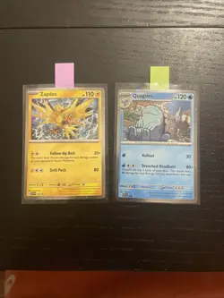 Pokemon TCG - Zapdos 157 / Quagsire 156 - Scarlet & Violet Promo Cosmo Holo -Nm - Image 1