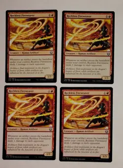 4x Reckless Fireweaver Regular 126/264 Common Magic The Gathering Card MTG 2016 - Image 1